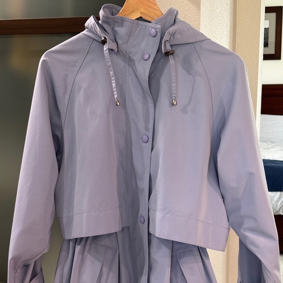 L. L. Bean Hooded Trench Raincoat - Lavender / Periwinkle Size M - Picture 5 of 11